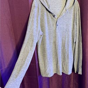 Gap Henley Gray Hooded Sweater